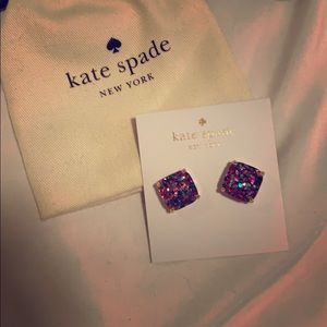 Kate Spade rainbow square earrings NWT Authentic